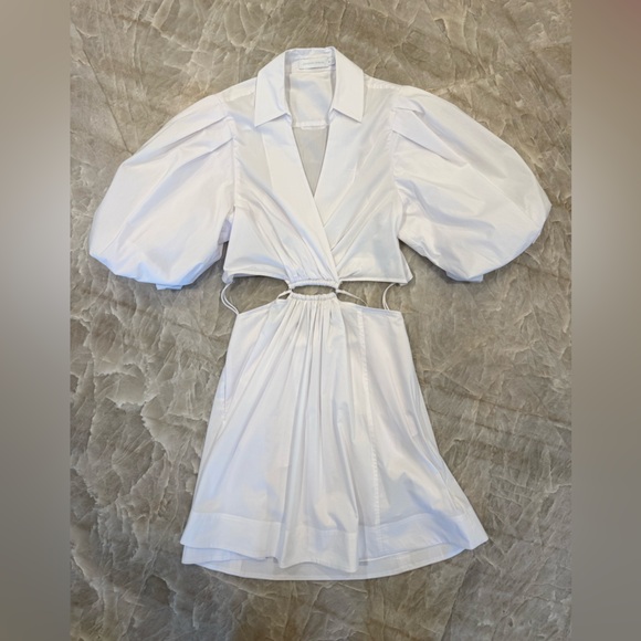 Jonathan Simkhai Aulora White Mini Dress – Size Medium – Excellent Condition - Picture 5 of 11